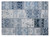 2' X 3' Denim Blue Patchwork Washable Non Skid Indoor Outdoor Area Rug