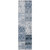 8' Runner Denim Blue Patchwork Washable Non Skid Indoor Outdoor Runner Rug