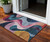 3' X 5' Green Pink And Teal Blue Abstract Washable Indoor Outdoor Area Rug