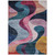 3' X 5' Green Pink And Teal Blue Abstract Washable Indoor Outdoor Area Rug