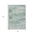 3' X 5' Mint Green And Pale Aqua Abstract Washable Indoor Outdoor Area Rug