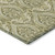 5' X 8' Green Damask Washable Non Skid Indoor Outdoor Area Rug