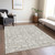 3' X 5' Beige And Brown Geometric Washable Indoor Outdoor Area Rug