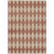 5' X 8' Orange And Copper Geometric Washable Indoor Outdoor Area Rug