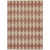 5' X 8' Orange And Copper Geometric Washable Indoor Outdoor Area Rug