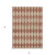 5' X 8' Orange And Copper Geometric Washable Indoor Outdoor Area Rug