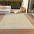 5' X 8' Gold And Ivory Geometric Washable Indoor Outdoor Area Rug