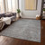 3' X 5' Gray Brown And Ivory Abstract Washable Indoor Outdoor Area Rug