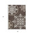 3' X 5' Chocolate Beige And Ivory Floral Medallion Washable Indoor Outdoor Area Rug