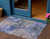 3' X 5' Navy Blue And Beige Abstract Washable Indoor Outdoor Area Rug