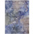 3' X 5' Navy Blue And Beige Abstract Washable Indoor Outdoor Area Rug