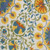 6' X 9' Ivory Blue Yellow And Orange Floral Indoor Outdoor Area Rug