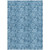 5' X 8' Blue And Denim Blue Floral Washable Indoor Outdoor Area Rug - Blue, Denim Blue