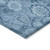 5' X 8' Blue And Denim Blue Floral Washable Indoor Outdoor Area Rug - Blue, Denim Blue