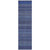 2' X 8' Navy Blue Striped Washable Indoor Outdoor Runner Rug