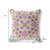 26" X 26" Pink and Green Blown Seam Paisley Indoor Outdoor Throw Pillow