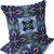 Set of Two 16" X 16" Blue and Green Blown Seam Floral Indoor Outdoor Throw Pillow Polyester Premium Quality