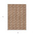 5' X 8' Copper And Beige Geometric Washable Indoor Outdoor Area Rug - Copper, Beige