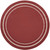 4' Red And Ivory Round Indoor Outdoor Area Rug