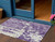 3' X 5' Purple And Ivory Abstract Washable Indoor Outdoor Area Rug - 880016589931