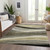 5' X 8' Taupe Gray And Black Abstract Washable Indoor Outdoor Area Rug