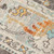 2' X 3' Gray and Orange Floral Stain Resistant Indoor Outdoor Area Rug