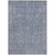 5' X 8' Denim Blue And Gray Oriental Washable Indoor Outdoor Area Rug