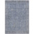 5' X 8' Denim Blue And Gray Oriental Washable Indoor Outdoor Area Rug