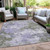 5' X 8' Lavender And Taupe Abstract Washable Indoor Outdoor Area Rug