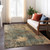 3' X 5' Sage Tan And Copper Abstract Washable Indoor Outdoor Area Rug