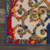 8' Ivory Blue Orange And Green Trellis Indoor Outdoor Runner Rug