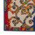 8' Ivory Blue Orange And Green Trellis Indoor Outdoor Runner Rug