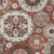 5' X 8' Orange Taupe And Gray Floral Medallion Washable Indoor Outdoor Area Rug