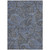 5' X 8' Charcoal Gray And Blue Paisley Washable Indoor Outdoor Area Rug