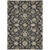 5' X 8' Black Brown And Ivory Moroccan Washable Indoor Outdoor Area Rug