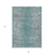 3' X 5' Teal Blue Gray And Charcoal Oriental Washable Indoor Outdoor Area Rug