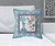 20" x 20" Blue and Off White Peacock Blown Seam Floral Indoor Outdoor Throw Pillow - 606114753582