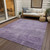 5' X 8' Lavender And Plum Abstract Washable Indoor Outdoor Area Rug