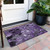 2' X 3' Purple Abstract Washable Indoor Outdoor Area Rug