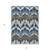 5' X 8' Denim Blue And Sky Blue Ikat Washable Indoor Outdoor Area Rug