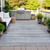 5' X 8' Gray And Silver Striped Washable Indoor Outdoor Area Rug