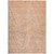 5' X 8' Peach Blue And Ivory Abstract Washable Indoor Outdoor Area Rug