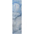 8' Runner Blue Abstract Washable Non Skid Indoor Outdoor Runner Rug Transitional Style - Blue Color