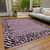 3' X 5' Pink Animal Print Washable Indoor Outdoor Area Rug
