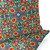 Set of Two 16" X 16" Blue and Orange Blown Seam Floral Indoor Outdoor Throw Pillow Polyester Modern Style