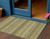 3' X 5' Artichoke Green And Fern Green Striped Washable Indoor Outdoor Area Rug