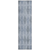8' Runner Denim Blue Geometric Washable Non Skid Indoor Outdoor Runner Rug