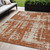 5' X 8' Brown And Ivory Abstract Washable Indoor Outdoor Area Rug Transitional Style - Brown, Ivory Color