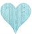 18" Rustic Farmhouse Turquoise Wooden Heart - 4512822810942