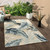 8' X 10' Blue And Beige Indoor Outdoor Area Rug